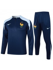 France Navy Blue Tracksuits Kits 2024/2025