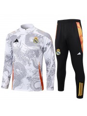 Real Madrid Kids White Tracksuits 2024/2025 - Player