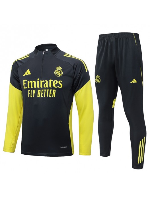 Real Madrid Dark Gray Yellow Tracksuit 2025/2026