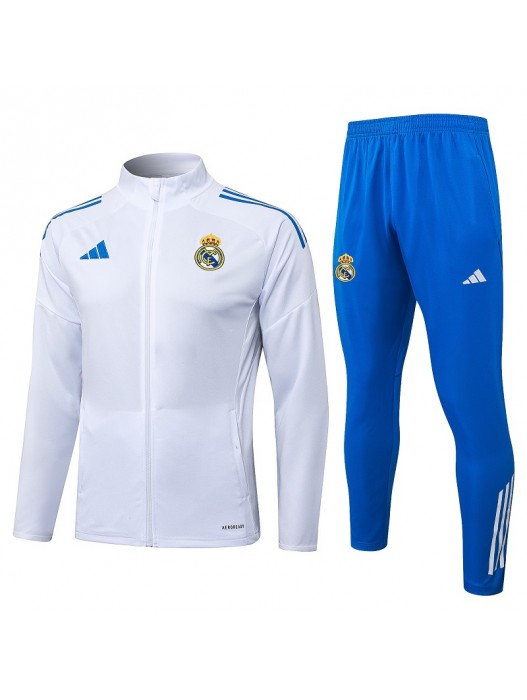 Real Madrid White Blue Jacket Suit 2025/2026