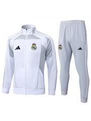 Real Madrid White Gray Jacket Suit 2025/2026
