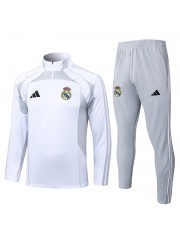 Real Madrid White Gray Tracksuits 2025/2026