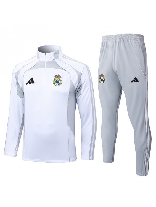 Real Madrid White Gray Tracksuits 2025/2026